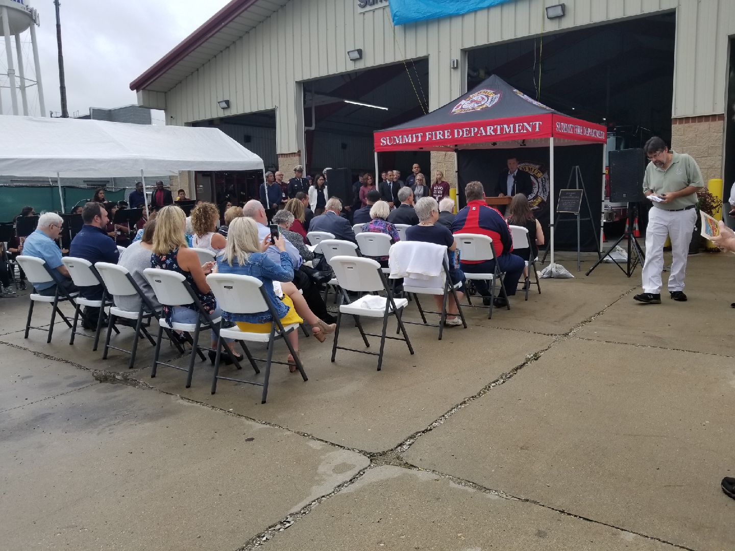 Crowd seated for Kurcz’s Fire House Dedication